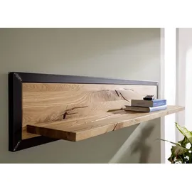Massivmoebel24 Wandregal 120 x 22 x 24 cm Wildeiche natur geölt Beige