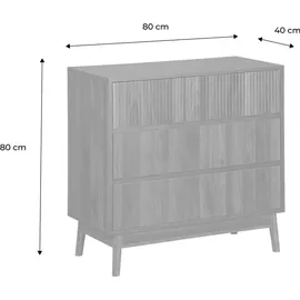 sweeek Sideboard 120 x 80 x 40 cm Braun