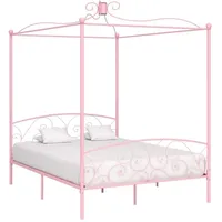 vidaXL Himmelbett 160 x 200 cm Rosa