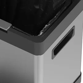 Homcom Mülleimer 20+14 l Silber