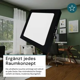 LUXULA 6W eckig schwarz