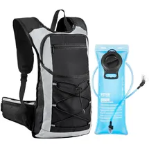 Vevor Trinkrucksack 15 L isolierter Rucksäcke mit 3 L TPU-Wasserblase Laufrucksack Wanderrucksäcke für Radfahren Laufen Ausflug Schwarz, Hydro-Wasser-Tagesrucksack für Männer und Frauen