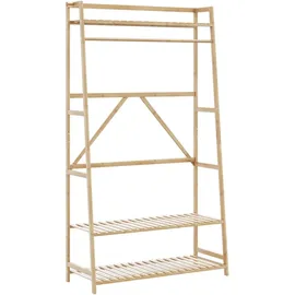 vidaXL Kleiderständer mit Ablagen 110x40x180 cm braun