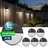 monzana Solarleuchte Kunststoff 6er Set wetterfest IP65 schwarz