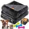 LOVPET® wasserdichte Hundedecke, Sherpa Fleece Haustier Decke + 3x Spielzeugknochen, maschinenwaschbar, beidseitiger Sofabezug-Schutz