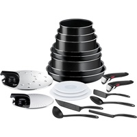 Tefal Topf-Set Ingenio Easy ON Set, 20-teilig,abnehmbarer Griff,antihaftbeschichtet, Aluminium (Töpfe und Pfannen Set, 20-tlg., mit Deckel abnehmbarer Griff, Edelstahl), Töpfe,Bratpfanne, Wokpfanne, mit Deckel, Pfannen, Topf