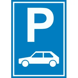 Parkplatz PKW / Auto Aufkleber A1 (594x841mm)