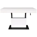 freiraum Couchtisch Lift, höhenverstellbar bis 77cm, weiss / schwarz - 110x58/77x60cm (BxHxT) schwarz