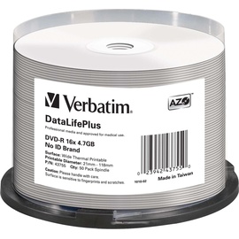 Verbatim DVD-R 4.7 GB 16x bedruckbar 50 St.