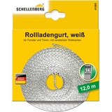 Schellenberg 41203 Rolladengurt 14 mm 12 m System MINI, Rollladengurt, Gurtband, Rolladenband, weiß