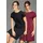 FLASHLIGHTS Sommerkleid Schwarz/Bordeaux 50