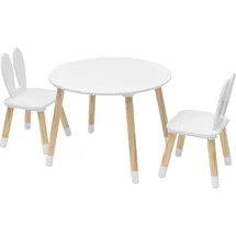 Mobili Rebecca Kindertisch Rebecca 60 x 44 x 60 cm Kiefer MDF weiß braun