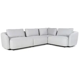 VCM Ecksofa Hellgrau 3-Sitzer
