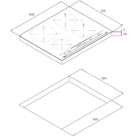 Bosch Backofen mit TEKA Induktionskochfeld Multislider autark, 60 cm