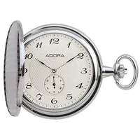 Taschenuhr Savonnette Quarz Edelstahl Kunststoffglas ADORA 1-205395-001