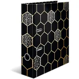 Herma Motivordner DIN A4 70 mm Schwarz/Gold