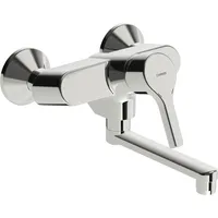 Hansa Waschtisch-Einhebelmischer HANSAPALENO Wandmont., o. Abl, Ausl. 242mm, chrom