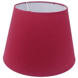 B&S Lampenschirm Lampenschirm kegelförmig aus Stoff H 17.5 x Ø 25 cm rot