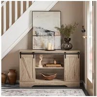 SoBuy Sideboard mit Schiebetüren Küchenschrank Flurschrank Beistellschrank Lowboard TV-Schrank