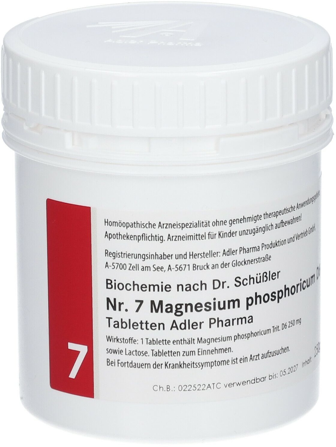 Adler Schüssler Salze Nr. 7 Magnesium phosphoricum D6 Tabletten 250 g 250 g Tabletten