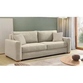 Jockenhöfer Schlafsofa "Micha", grau (grau, beige 426, 17), B:237cm T:104cm, Korpus: 100% Polyester;Kissen: 100% Polyester, Sofas, Schlafsofa, Federkernpolsterung, Schlaffunktion
