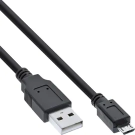 InLine Micro-USB 2.0 Kabel, USB-A Stecker an Micro-B Stecker, schwarz,