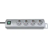 Brennenstuhl Steckdosenleiste 4-fach 1,5 m Silber 1 St.