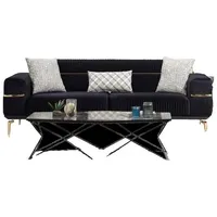 JVmoebel Sofa Sofagarnitur Sofa Garnitur Sofas 3+1 Sitz Sessel Möbel Polster, Made in Europa schwarz|weiß