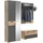 MID.YOU Garderobe Mason 3-teilig ca.175x200x38cm Grau