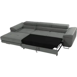 Mirjan24 Eckcouch Cord 5-Sitzer Grau