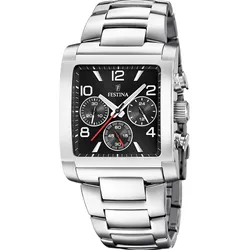 Festina Quarz Herren On the square F20652/3 - schwarz,silber - 36.0mm