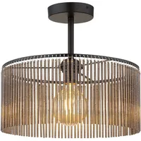 GLOBO Deckenleuchte Esszimmerlampe rauchfarben, Metall Acryl, 1x E27, DxH