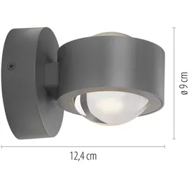 just light. Wandleuchte AKKU Chia, LED (LBH 12.40x9x9 cm) / silber / LBH 12.40x9x9 cm