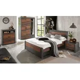 Schlafzimmer komplett Set grau Matera Old Used Wood Shabby 5 teilig Ward