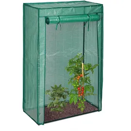 Relaxdays Tomatengewächshaus 1 x 0,5 x 1,5 m dunkelgrün