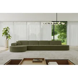 altdecor Ecksofa Polyester 3-Sitzer Grün