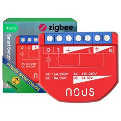 Nous B2Z ZigBee Smart Switch, 1 Kanal, Steuerung per App, Alexa/Google Assistant, Timer, Zigbee 3.0