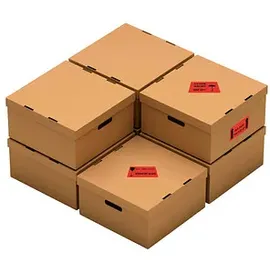 Eichner Warnetiketten rot »Oben! Nicht stürzen!« 100,0 x 50,0 mm