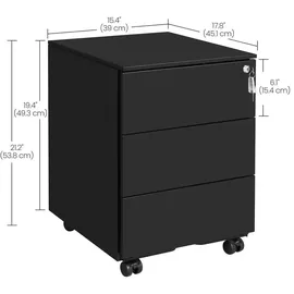 Songmics Rollcontainer 39 x 45 x 55 cm schwarz