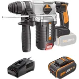 Worx Akku-Bohrhammer WX380.1 4in1 Stemmhammer Bohrschrauber 20V Hammerbohren, max. 1200 U/min, (1-tlg), Kompakt