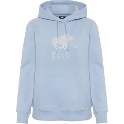 Hoodie mit Glitter-Motiv hellblau S