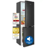 GGV Exquisit Exquisit Kühl-Gefrierkombination, Kühlschrank mit Gefrierfach, 4-Sterne-Gefrieren, 157 Liter, Schnellkühlen, KGC5231-60-E-050C inoxlook-az