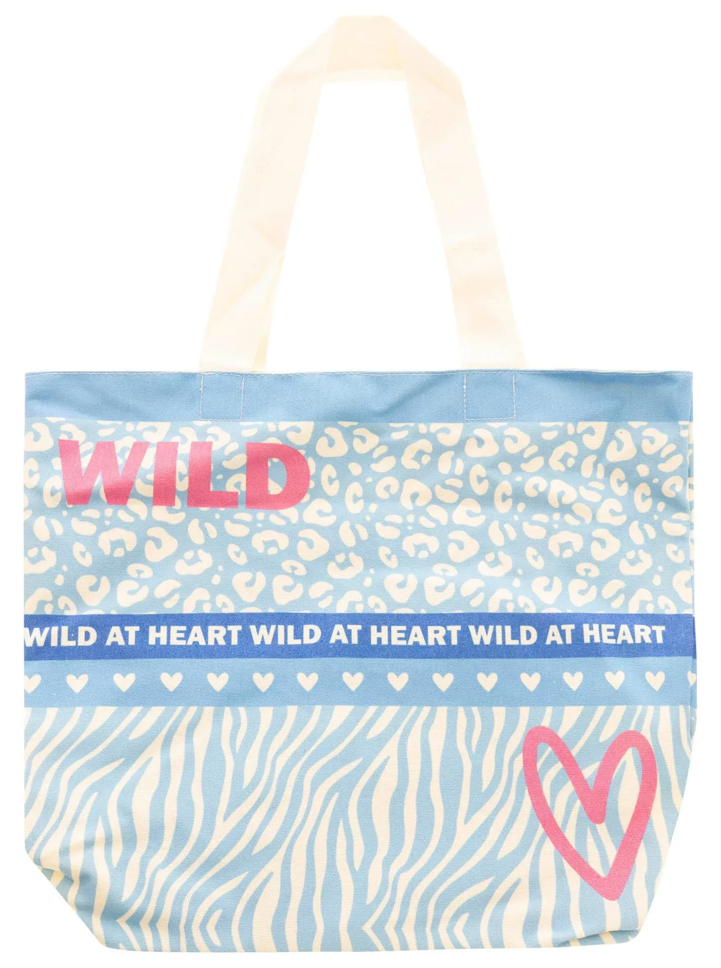 Tragetasche ZWILLINGSHERZ, Damen, Gr. B/H/T: 38cm x 45cm x 17cm, blau, Canvas, Baumwolle, Kunstfaser, gemustert, Taschen, Stofftasche mit Henkel, bunter Mustermix