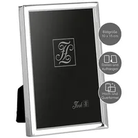 Fink versilberter Fotorahmen 10x15 cm Bilderrahmen mit glatter Leiste