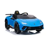 TPFLiving Elektro-Kinderauto Lamborghini Huracan blau - Kinderauto - Elektroauto - Ledersitz und Sicherheitsgurt