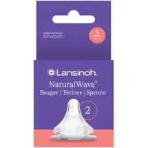 Lansinoh NaturalWave Sauger, Gr. S langsamer Milchfluss - ab dem 1. Monat, 2 Stück