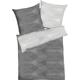 KAEPPEL Wendebettwäsche Ikat Mako-Satin Zinn Größe 1x 155x220 cm (502972)