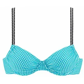 Buffalo Bügel-Bikini-Top Damen Blau/Schwarz 40 Cup F