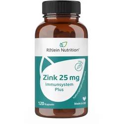 Zink 25 mg Immunsystem Plus hochdosiert+vegan Kapseln