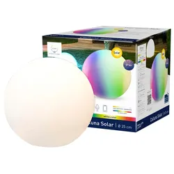 TINT Müller-Licht Solar LED-Gartenleuchte Calluna, Ø 25 cm, RGB+W